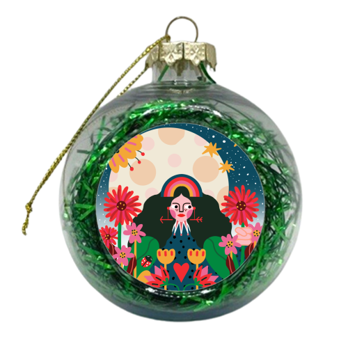 MIDNIGHT FLORIST - xmas bauble by Nichola Cowdery