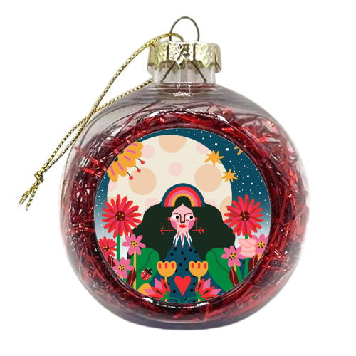 MIDNIGHT FLORIST - xmas bauble by Nichola Cowdery