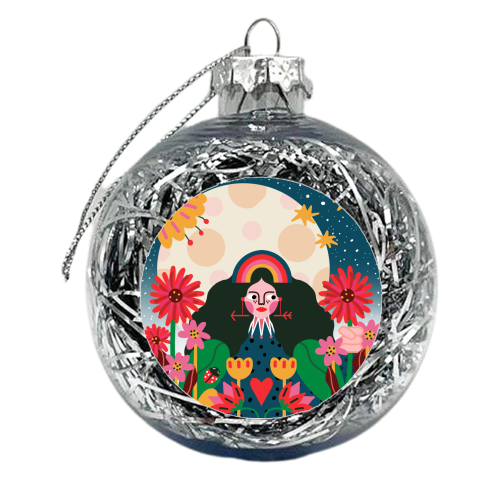 MIDNIGHT FLORIST - xmas bauble by Nichola Cowdery