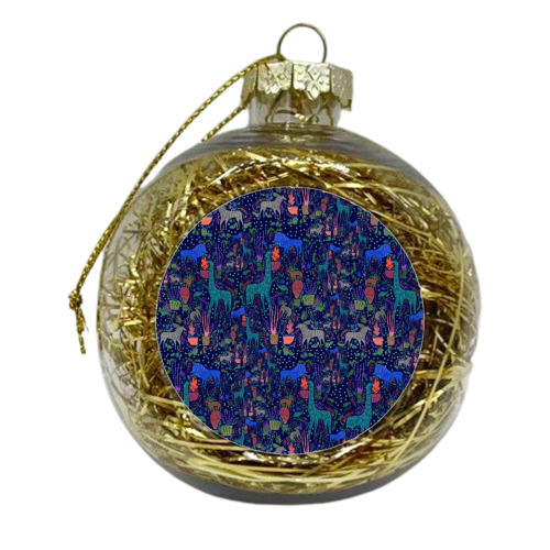 midnight safari - xmas bauble by Tors Hennessy