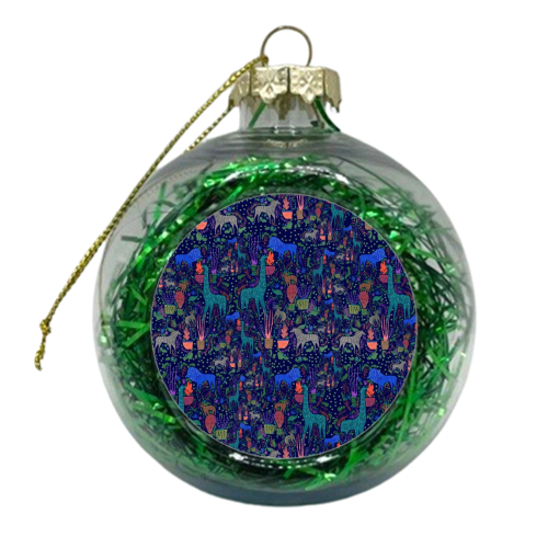 midnight safari - xmas bauble by Tors Hennessy