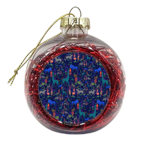 midnight safari - xmas bauble by Tors Hennessy