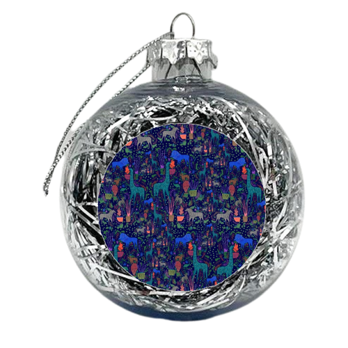 midnight safari - xmas bauble by Tors Hennessy