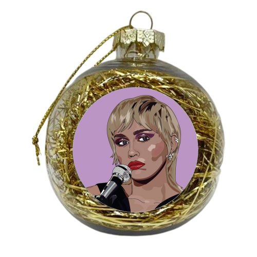 Miley Cyrus Collection - xmas bauble by Catherine Critchley.