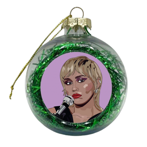 Miley Cyrus Collection - xmas bauble by Catherine Critchley.