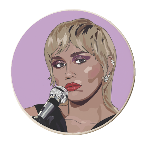 Miley Cyrus Collection - personalised beer coaster by Catherine Critchley.
