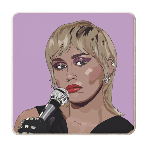 Miley Cyrus Collection - personalised beer coaster by Catherine Critchley.