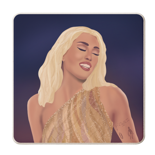 Miley Cyrus - personalised beer coaster by Rock and Rose Creative