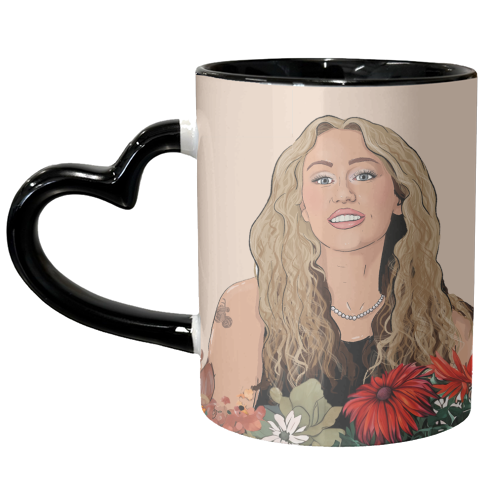 Miley Flowers - unique mug by The Queer Store