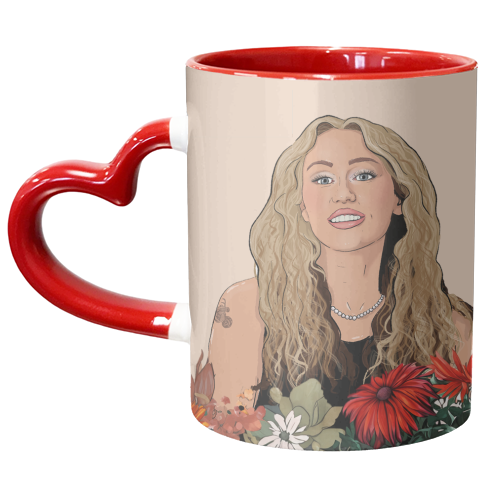 Miley Flowers - unique mug by The Queer Store