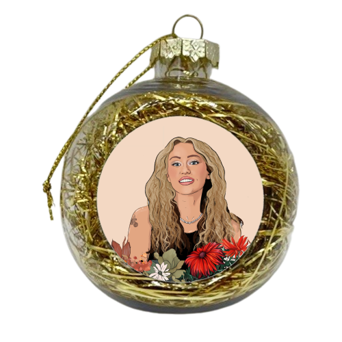 Miley Flowers - xmas bauble by The Queer Store