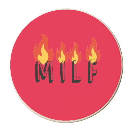 MILF - personalised beer coaster by Laura Lonsdale