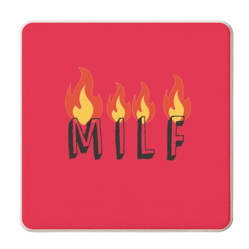 MILF - personalised beer coaster by Laura Lonsdale