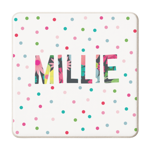 Millie - personalised beer coaster by The Boy and the Bear