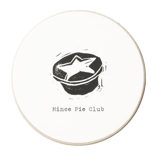 Mince Pie Club - personalised beer coaster by The 13 Prints