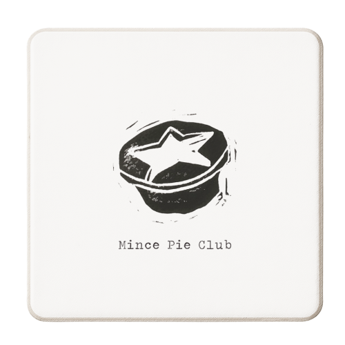 Mince Pie Club - personalised beer coaster by The 13 Prints