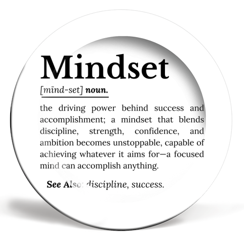 Mindset Definition - ceramic dinner plate by timsal shol