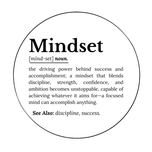 Mindset Definition - Circle Sticker by timsal shol
