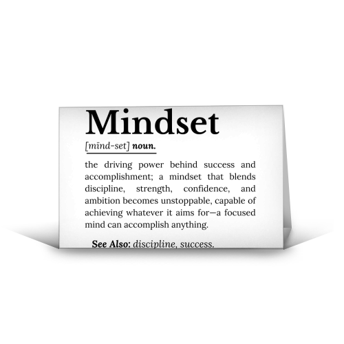 Mindset Definition - funny greeting card by timsal shol