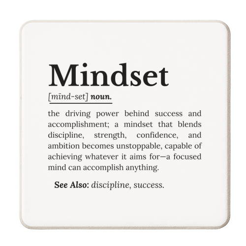 Mindset Definition - personalised beer coaster by timsal shol