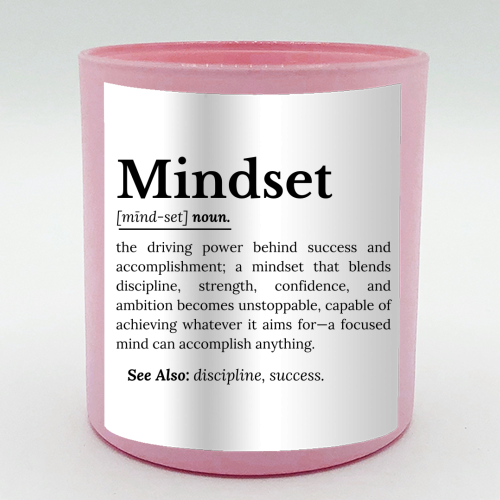 Mindset Definition - scented candle by timsal shol
