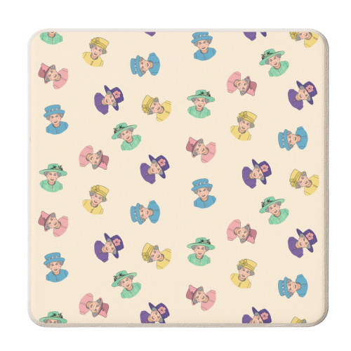 Mini Queen and Her Hats - personalised beer coaster by Lisa Wardle