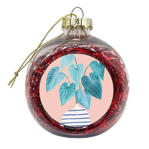 Minimal painted houseplant - xmas bauble by lauradidthis