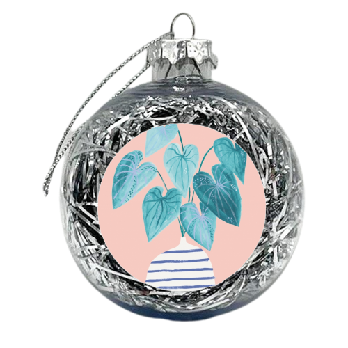 Minimal painted houseplant - xmas bauble by lauradidthis