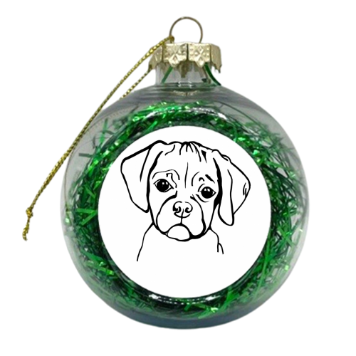 Minnie The Puggle - xmas bauble by Mr Fitchard