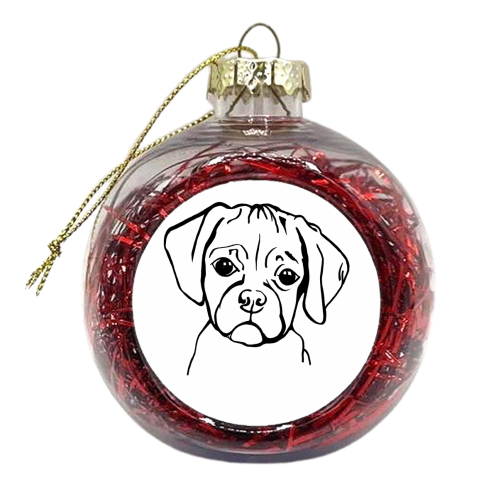 Minnie The Puggle - xmas bauble by Mr Fitchard