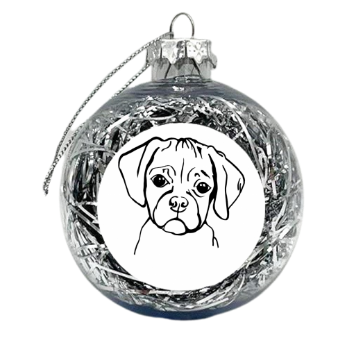 Minnie The Puggle - xmas bauble by Mr Fitchard