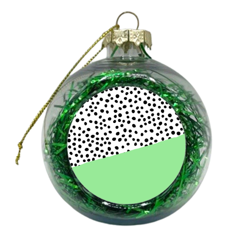 Mint Dalmatian print | green abstract print - xmas bauble by The 13 Prints