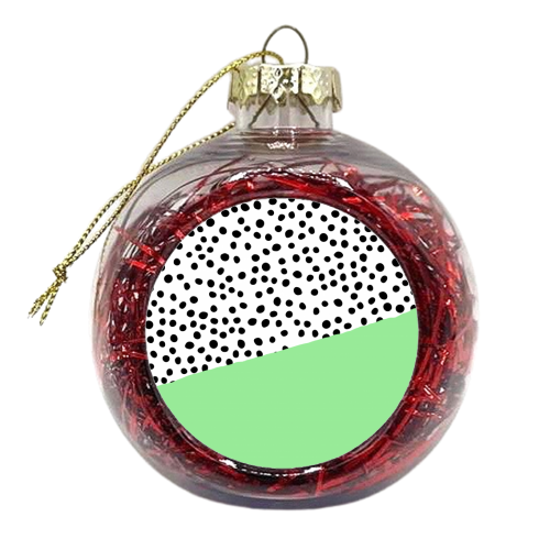 Mint Dalmatian print | green abstract print - xmas bauble by The 13 Prints