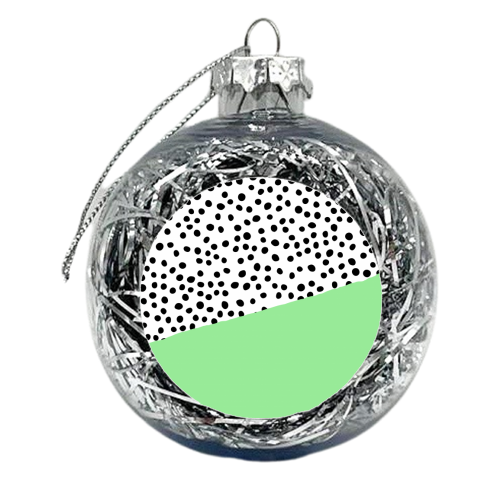 Mint Dalmatian print | green abstract print - xmas bauble by The 13 Prints