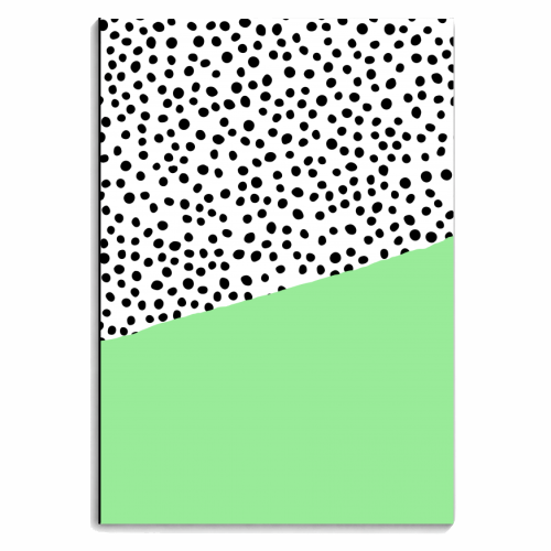 Mint Dalmatian print | green abstract print - personalised A4, A5, A6 notebook by The 13 Prints