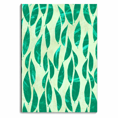 Mint Leaves pattern - personalised A4, A5, A6 notebook by DejaReve