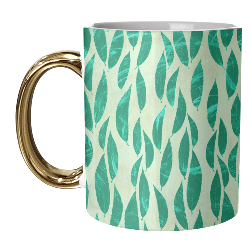 Mint Leaves pattern - unique mug by DejaReve