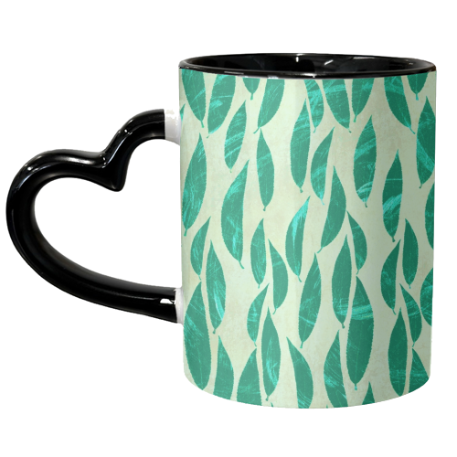 Mint Leaves pattern - unique mug by DejaReve