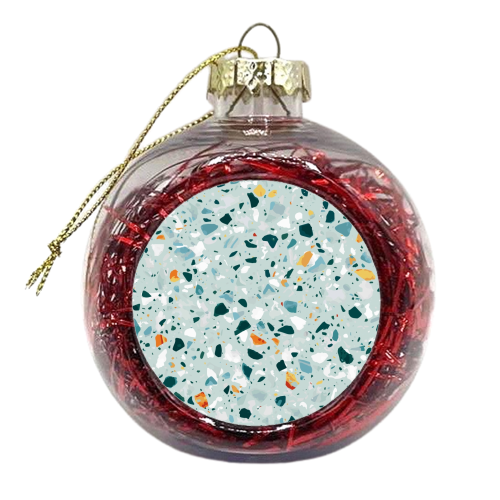 Mint Terrazzo - xmas bauble by Uma Prabhakar Gokhale