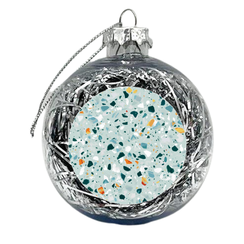 Mint Terrazzo - xmas bauble by Uma Prabhakar Gokhale