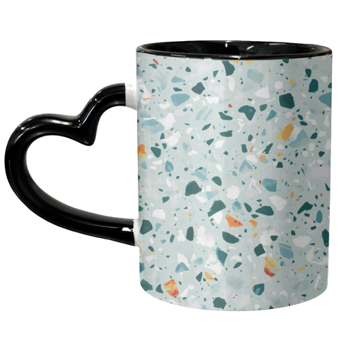 Mint Terrazzo - unique mug by Uma Prabhakar Gokhale