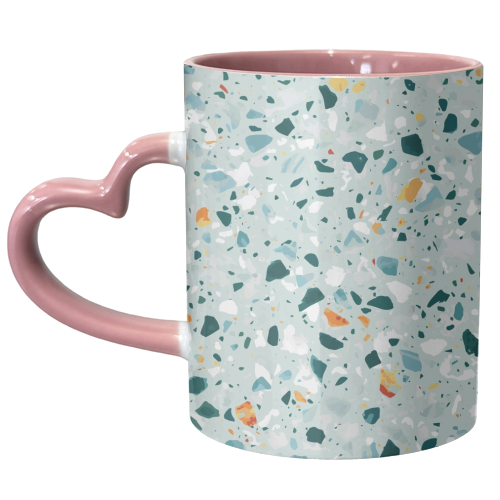 Mint Terrazzo - unique mug by Uma Prabhakar Gokhale
