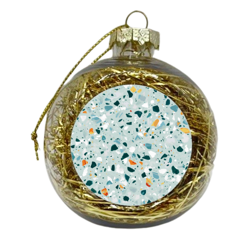 Mint Terrazzo - xmas bauble by Uma Prabhakar Gokhale