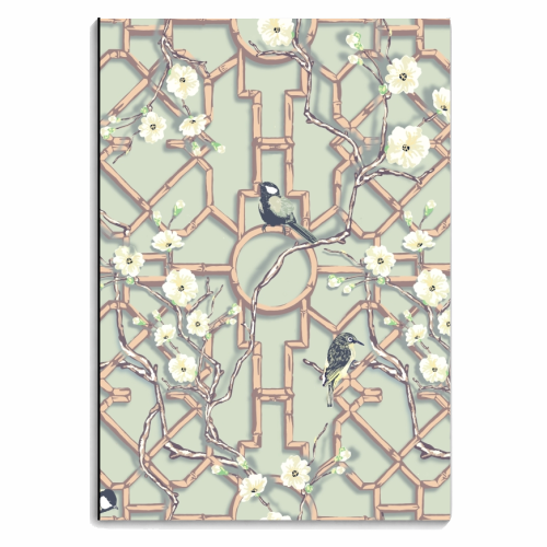 Mint Trellis - personalised A4, A5, A6 notebook by Draper & Harlow