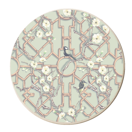 Mint Trellis - personalised beer coaster by Draper & Harlow