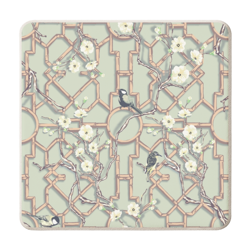 Mint Trellis - personalised beer coaster by Draper & Harlow