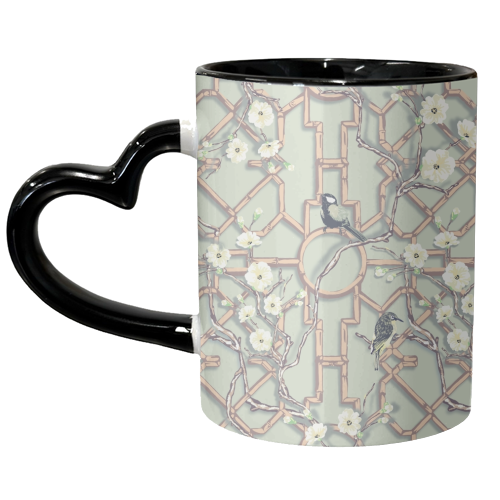 Mint Trellis - unique mug by Draper & Harlow