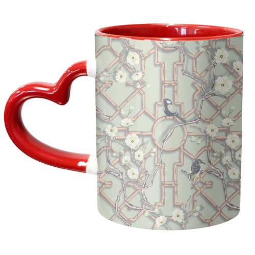 Mint Trellis - unique mug by Draper & Harlow