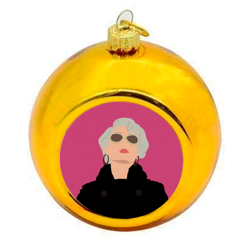 Miranda Priestly - colourful christmas bauble by Cheryl Boland