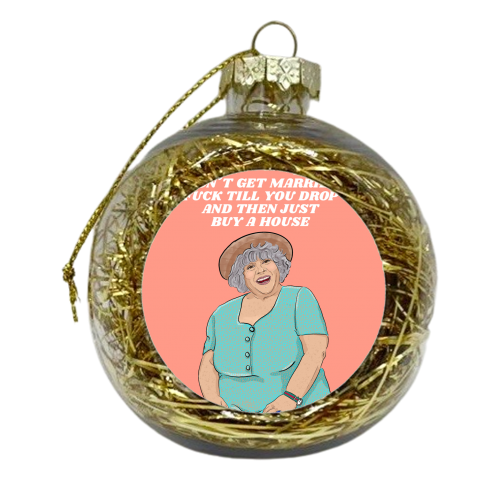 Miriam Margolyes - xmas bauble by The Queer Store